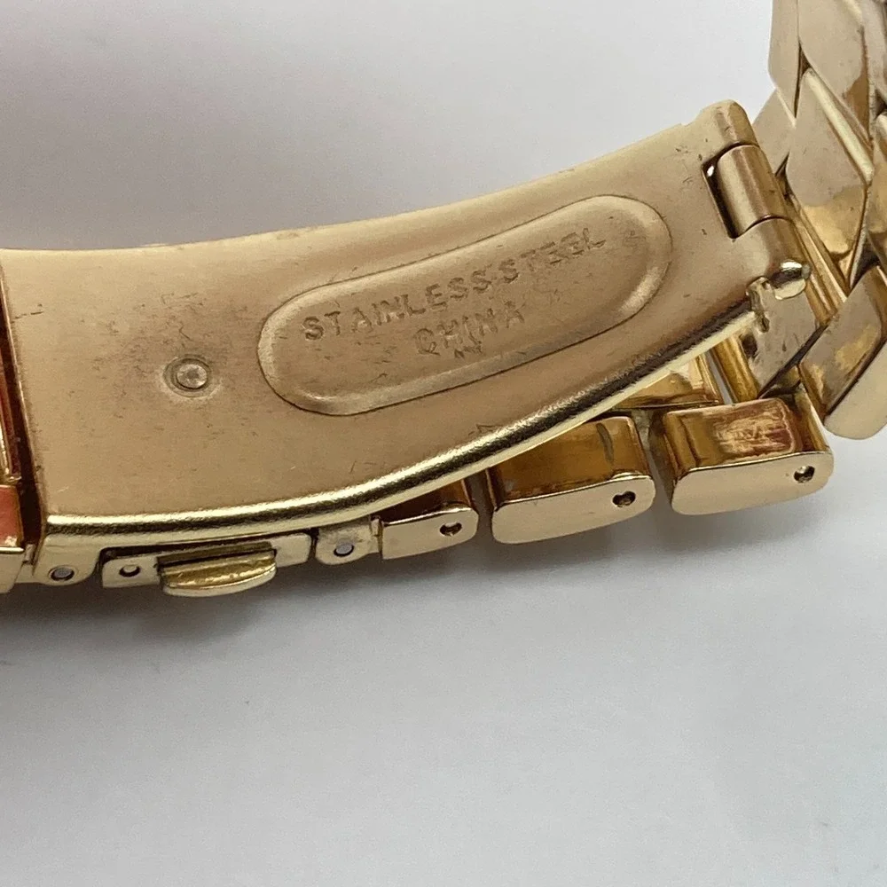 Valletta Women's Watch 35mm Leopard Print Gold Tone Crystals New Battery 7.5